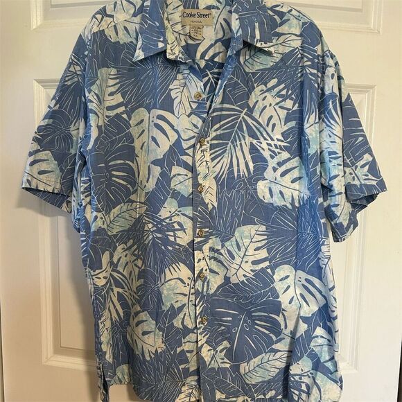 Cooke Street Other - Cooke Street Men's XL Blue Floral Short Sleeve Button-Up Shirt Casual